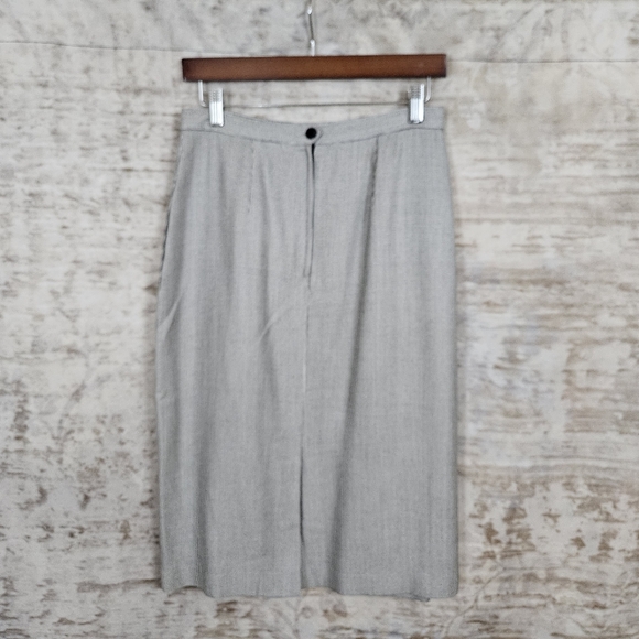 Vintage Houndstooth Pencil Skirt VTG 1990s 90s M Black White Academia Pinup Ska - Picture 3 of 11